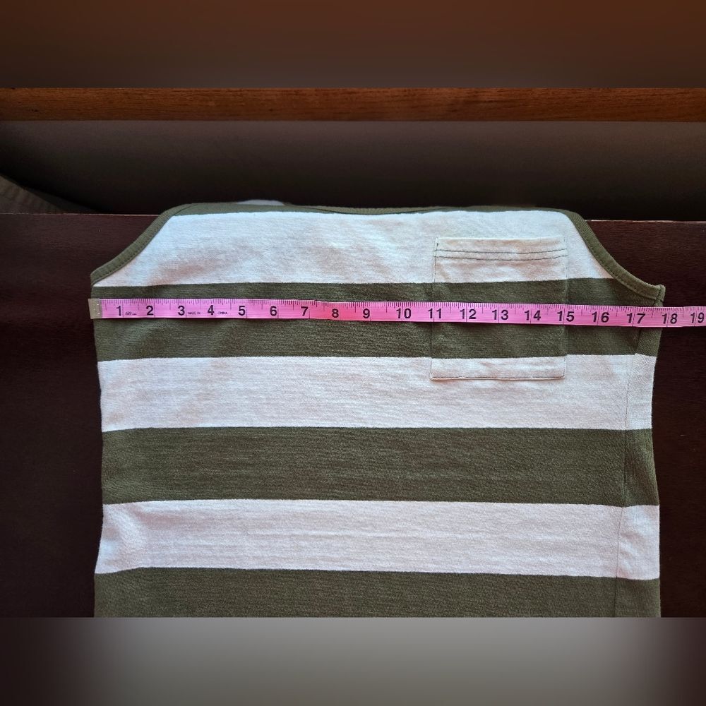 MOD REF Olive Green Striped Racerback Maxi Dress with Pocket - Size M - Picture 7 of 8
